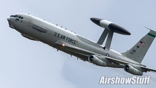 E3 Sentry AWACS Flybys  Thunder Over The Heartland 2021 [upl. by Ardnaet254]