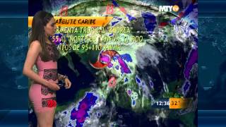 Fannia Lozano y el clima en Las Noticias Monterrey 1230 PM 06Jun2013 Full HD [upl. by Jariv]