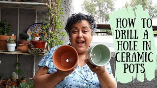 How to Drill Hole in Ceramic and Terra Cotta Pots [upl. by Annaierb]