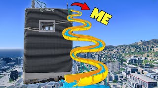 WaterSLIDE Jumping in GTA 5 [upl. by Yemrots927]