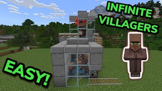 BEST SIMPLE 121 VILLAGER BREEDER TUTORIAL in Minecraft Bedrock MCPEXboxPS4SwitchPC [upl. by Biggs]