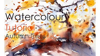 Watercolour Tutorial Autumn Trees [upl. by Japheth675]