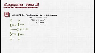 TRANSISTORES Ejercicio 10  Polarización de 4 resistencias [upl. by Rye]