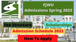 FJWU Rawalpindi Spring 2022 Admissions  How To Apply  Fee Structure 2022 [upl. by Anitneuq900]