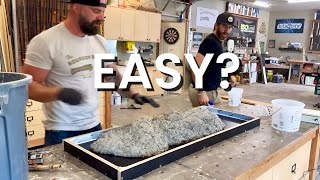 Easy Outdoor Concrete Coffee Table  Two Day Coffee Table Build [upl. by Oremoh362]