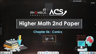 ConicsLec04Abhi Datta Tushar  HSC Academic Higher Math 2nd PaperChapter 6 [upl. by Willmert]