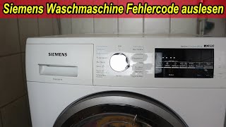 Siemens IQ Waschmaschine Fehlercode auslesen  amp Bosch Waschmaschine Fehlercode auslesen [upl. by Mailli]