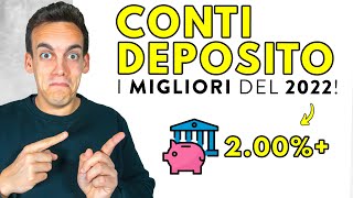 I Migliori CONTI DEPOSITO del 2022 [upl. by Eyt]