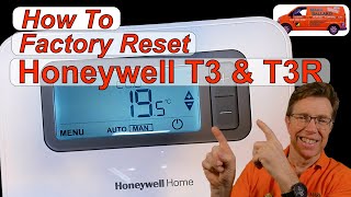 How to Reset the Honeywell T3 amp T3R Thermostat to its Factory Setting amp Rebind the T3R [upl. by Nirak]