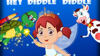 Hey Diddle Diddle  FlickBox Nursery Rhyme Songs with Lyrics  Poems for children in english [upl. by Aggarwal]