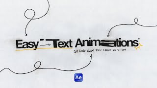 Easy Text Animations in After Effects Tutorial [upl. by Nitsed]