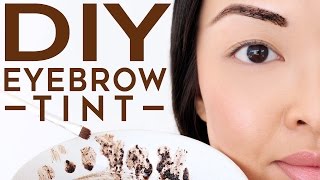 HOW TO Tint Your Eyebrows At Home Naturally  DIY Recipe [upl. by Qirat]