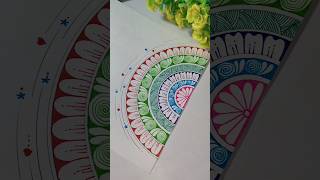 Easy half Mandala for beginners 🌻❤️forbeginners mandalaart art trending viralvideo [upl. by Cornew]