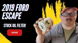 2019 Ford Escape Complete Oil Change with a STUCK Oil filter [upl. by Birgit]