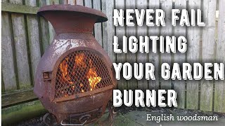 How to start your home or garden wood burner first time  EASY METHOD [upl. by Swayder]