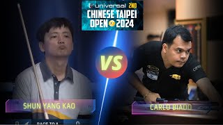 SHUN YANG KAO VS CARLO BIADO  2ND UNIVERSAL CHINESE TAIPEI OPEN highlights 9ballpool [upl. by Machutte]