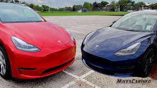 Tesla Model Y vs 3  Quick comparison [upl. by Estas]