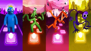 Rainbow Friends  Blue Vs Green Vs Orange Vs Purple  Tiles Hop [upl. by Ahtnams]