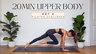 20MIN abs arms amp back pilates workout  DAY 67DAY PILATES CHALLENGE  no equipment  LIDIAVMERA [upl. by Lledor]