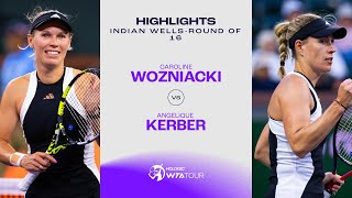 Caroline Wozniacki vs Angelique Kerber 2024 Indian Wells Round of 16  WTA Match Highlights [upl. by Nyrraf590]