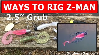 Ways To Rig A ZMan Soft Plastics 25” Grub  Plus UNDERWATER VIDEO [upl. by Ahsiekim]