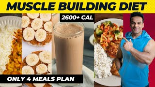 Only 4 Meal Plan To Build Muscle  Full Day of Eating  Yatinder Singh [upl. by Oniliuqnart]