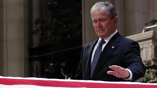 George W Bush Delivers Emotional Eulogy for His Father George HW Bush [upl. by Menell]