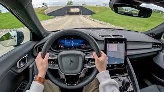 2024 Polestar 2 Long Range Single Motor  POV Quick Drive Binaural Audio [upl. by Coussoule229]