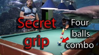 Part 5  Secret grip for accuracy in pool billiards get advanced pro level aiming [upl. by Eizzo]