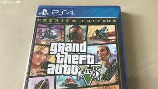 Unboxing PS4 Grand Theft Auto V Premium Edition US ALL [upl. by Anahsor]