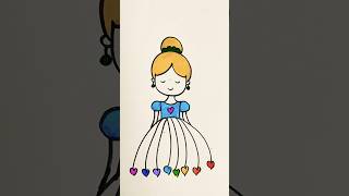 Barbie doll drawing easy cartoondoll shortsfeed [upl. by Sethi]