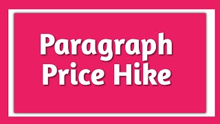 Paragraph Price Hike  Instant Education pricehike pricehikes [upl. by Atiuqahc]