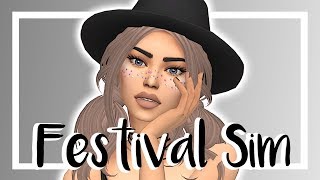 The Sims 4 CAS  Festival Sim  Full CC List [upl. by Rodgiva]