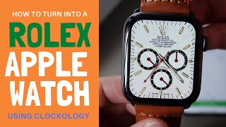 How to change Apple Watch face using Clockology  Turn into Rolex Apple Watch  Clockology tutorial [upl. by Eslehc]