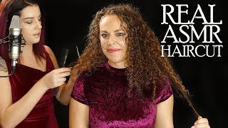 Real ASMR Haircut Professional Hair Stylist Cuts Corrina Rachel’s Hair [upl. by Ettolrahc734]