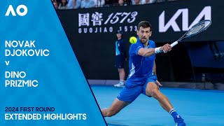 Novak Djokovic v Dino Prizmic Extended Highlights  Australian Open 2024 First Round [upl. by Nniroc814]