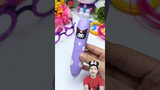 Kuromi 3D pen bút vẽ 3D kuromi kuromi sanrio kawaii japan shortviral [upl. by Einahpet923]