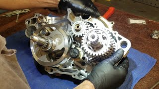 111 KTM 450SXF Transmission Repair 20152025 Part 2 Splitting crank cases motor 450XCF 450EXCF [upl. by Pandich]