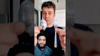 Spoon prank coffee funny prank magic barista music 80smusic reaction [upl. by Htiekel]