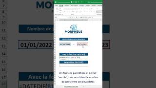 Comment calculer le nombre de jours entre deux dates  🤔 excel apprendreexcel [upl. by Peri273]