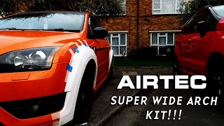 AIRTEC FORD FOCUS ST WIDE ARCH KIT TEST FIT [upl. by Berneta]