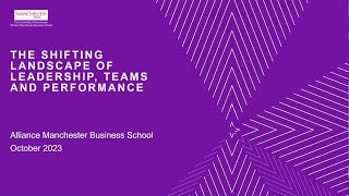 The Shifting Landscape of Leadership Teams and Performance Webinar [upl. by Belmonte]