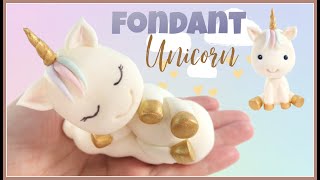 How to make a fondant unicorn cake topper 🦄 EASY [upl. by Crudden]