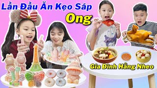 Lần Đầu Tiên Quỳnh Nhi Ăn Kẹo Sáp Và Món Gà Hấp Mướp Siêu Ngon [upl. by Enait]