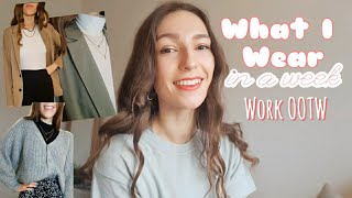 What I Wear in a Week  Work Outfits  Teacher OOTW [upl. by Acinom]