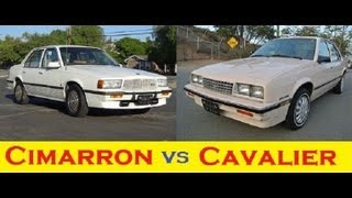 Cimarron VS Cavalier Car Comparison Cadillac amp Chevrolet Economy meets Luxury [upl. by Sucramat]