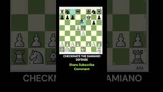 CHECKMATE THE DAMIANO DEFENSE chess schach ajedrez xadrez caturday chessgame chesscom [upl. by Yrian]