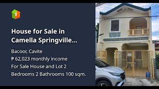 House for Sale in Camella Springville Molino 3 Bacoor Cavite [upl. by Justin]