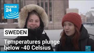 Sweden sees record cold as temperatures plunge below 40 Celsius • FRANCE 24 English [upl. by Lise741]