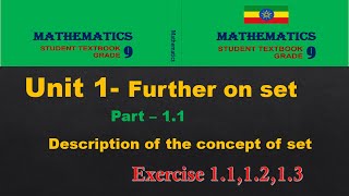 new Curriculum mathematics grade 9 tutorial unit 1 part 3operation on sets [upl. by Tresa]